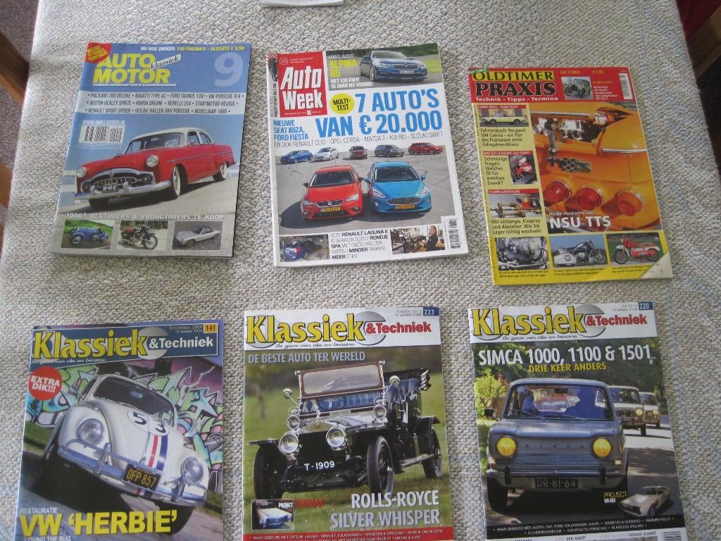 6 autobladen, Klassiek en Techniek, Auto motor klassiek, Ophalen of Verzenden, Zo goed als nieuw, Algemeen