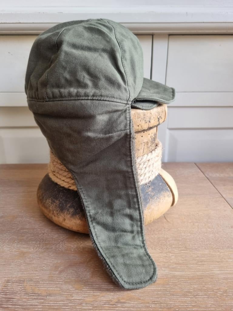 Bontgevoerde veld pet KL 1987 kleur groen, maat 58., Ophalen of Verzenden, Pet, Gedragen, 58 of 59 cm (L, 7¼ of ⅜ inch)