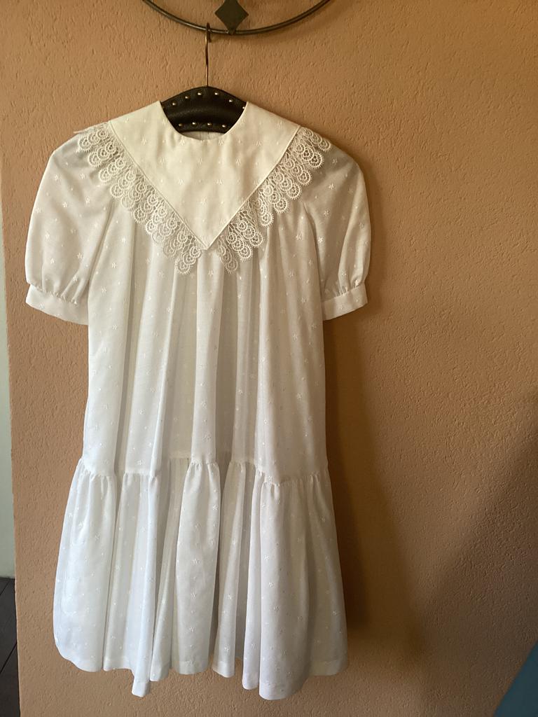 Communiejurk/feestjurk wit maat 140, Kinderen en Baby's, Kinderkleding | Maat 140, Ophalen of Verzenden, Zo goed als nieuw, Meisje