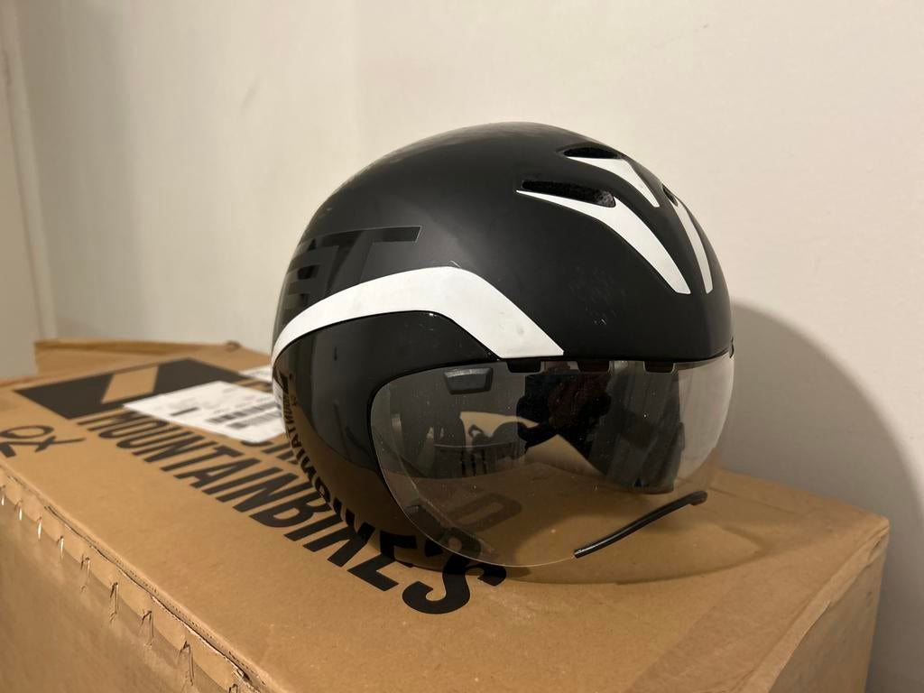 MET Tijdrithelm met Vizier, Ophalen of Verzenden, Gebruikt, Heer of Dame