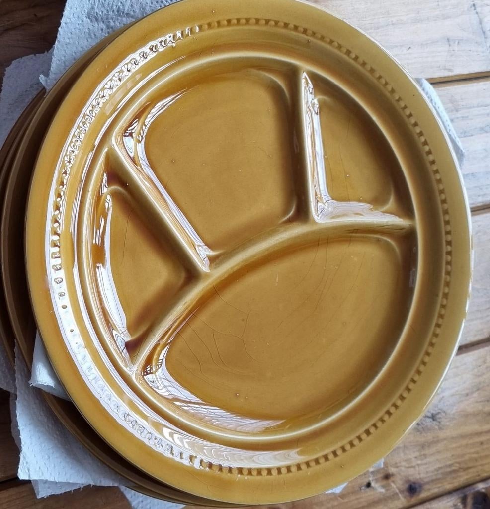 Retro. Fondue borden 6 stuks., Ophalen, Huis en Inrichting