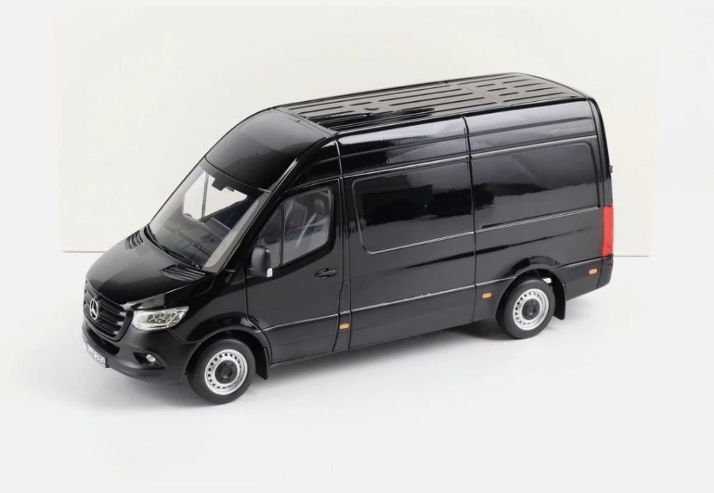 Norev Mercedes Sprinter Kasten 2018 black 183041, -, -, Norev, Ophalen of Verzenden