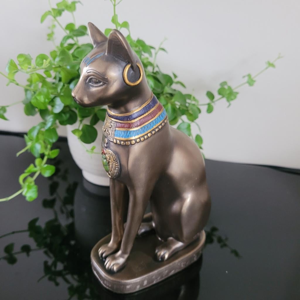 Egyptisch Kattenbeeld - Bastet, Ophalen of Verzenden, Zo goed als nieuw, Steen, Dierenbeeld