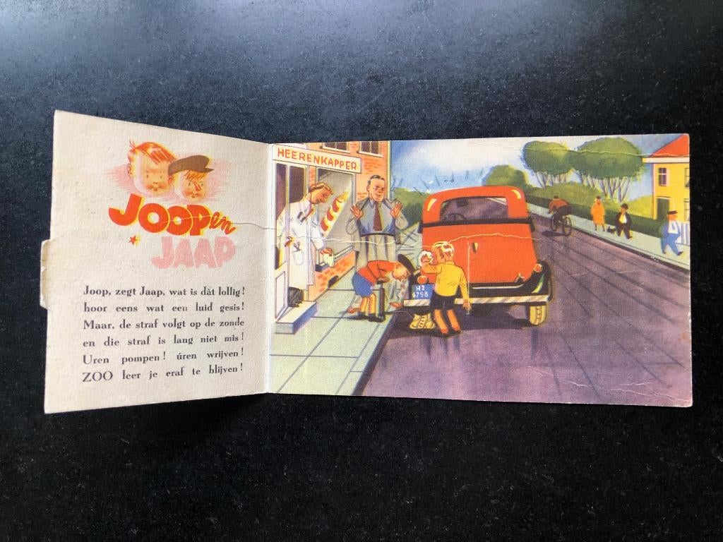 Oude Ansichtkaart Stripboekje Jaap en Joop 1956, Ophalen of Verzenden, 1940 tot 1960
