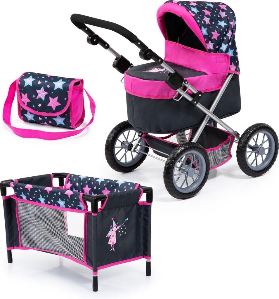 Bayer Design Trendy Set - Poppenwagen en Poppenbed, Bayer, Nieuw, Ophalen of Verzenden, Bayer