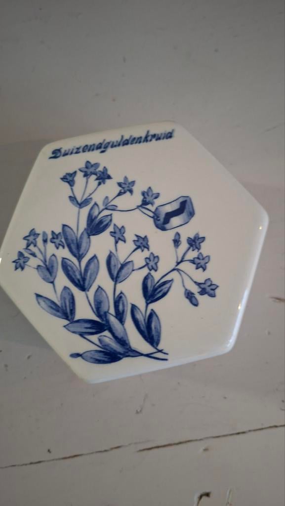 Delfts blauw sierbakje met bloemmotief, Antiek en Kunst, Ophalen