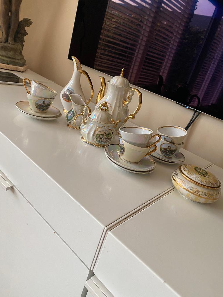 60 jaar oud theeservies St. Wolfgang weisses rössel, Ophalen