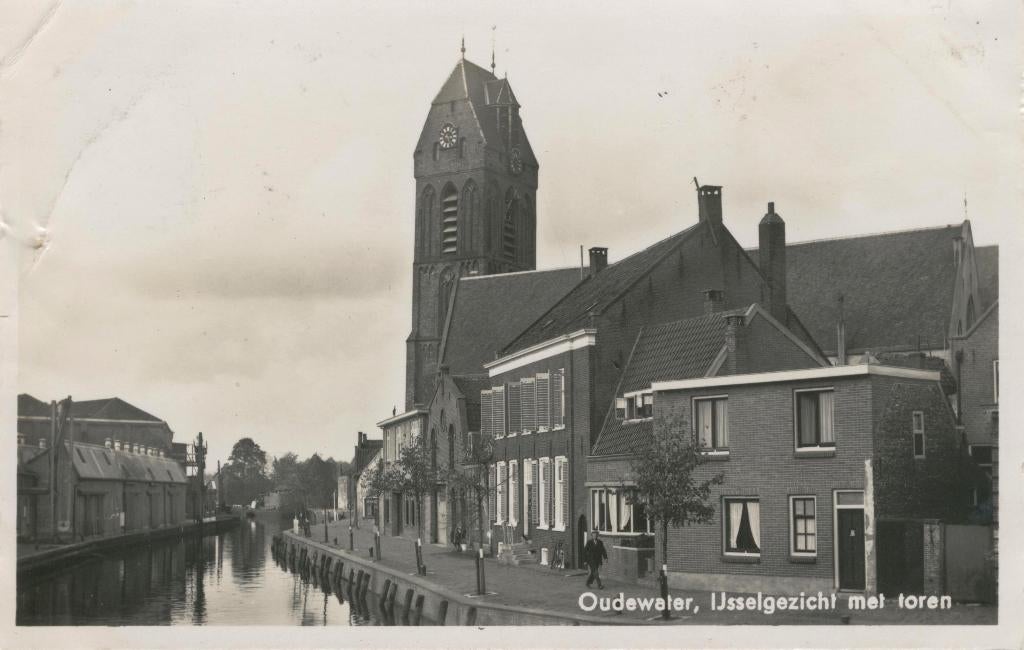 Oudewater  IJsselgezicht met toren   1941, Verzenden, 1940 tot 1960, Gelopen, Utrecht