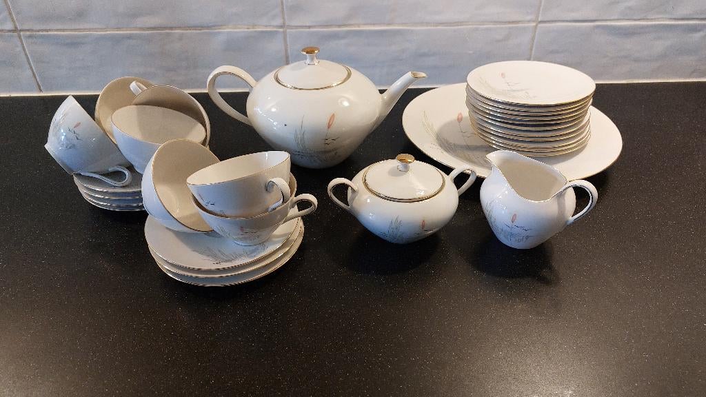 theeservies, Antiek en Kunst, Antiek | Servies compleet, Ophalen of Verzenden