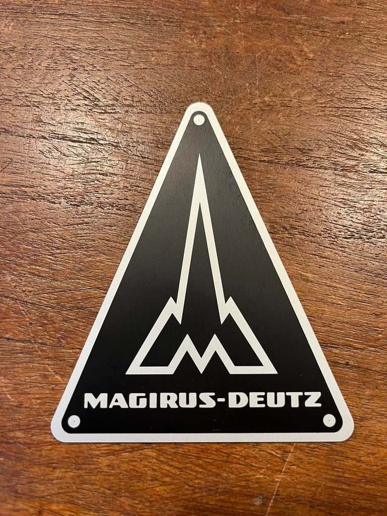 Aluminium plaatje MAGIRUS, Ophalen of Verzenden