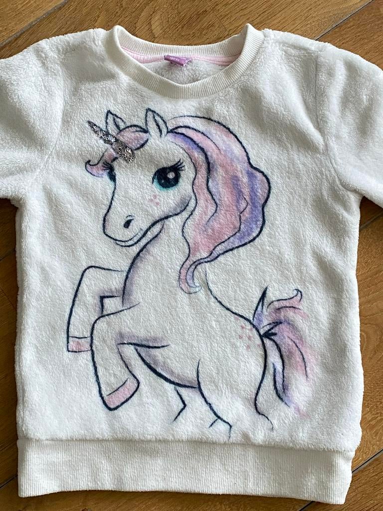 Lieve Warme Unicorn Trui - Maat 122, Ophalen of Verzenden, Zo goed als nieuw, Meisje, Trui of Vest