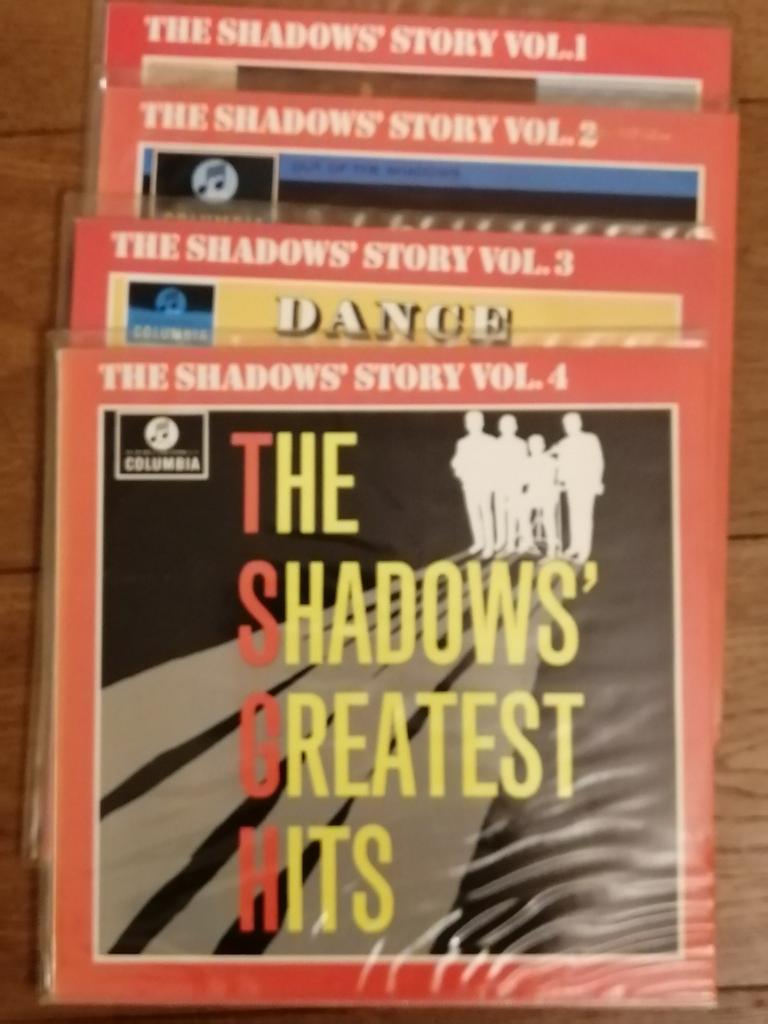 The Shadows : The Shadow's story 1 t/'m 4 (vinyl LPS), Cd's en Dvd's, Vinyl | Pop, Ophalen of Verzenden, Zo goed als nieuw, 12 inch