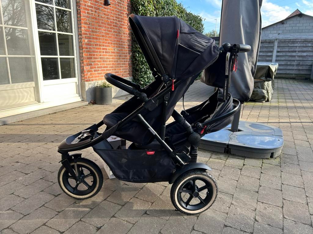 Phil&teds sport duo buggy nieuw model (belgië, koersel), Kinderen en Baby's, Kinderwagens en Combinaties, Gebruikt, Verstelbare duwstang