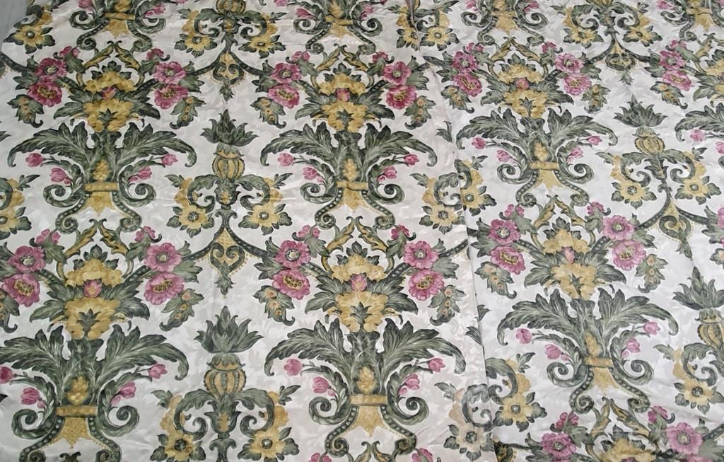 2077 barok brocante bloemen stoffen lappen coupons gordijnen, Hobby en Vrije tijd, Stoffen en Lappen, Overige materialen, Gebruikt