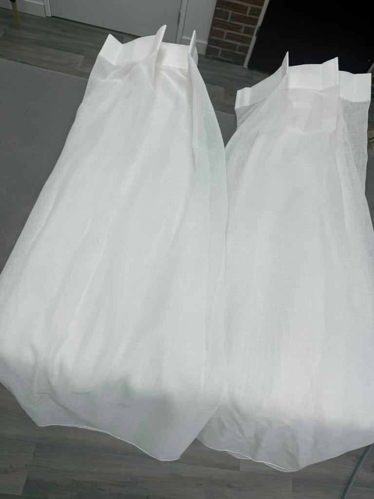 Vitrage 2x178, Vlinder plooi, 100 tot 150 cm, Nieuw, Ophalen of Verzenden