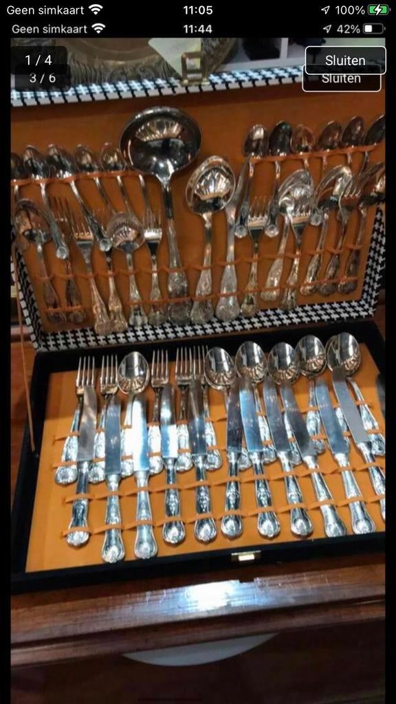 Compleet schelpvormig bestek., Ophalen of Verzenden