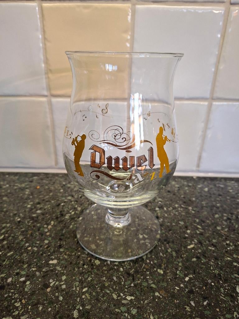 Duvel bierglas Jazz Limited Edition uit 2007, Ophalen of Verzenden, Zo goed als nieuw, Bierglas