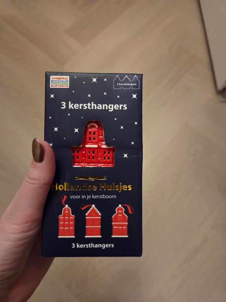 Kerstballen kersthuisjes rood, Ophalen of Verzenden, Nieuw