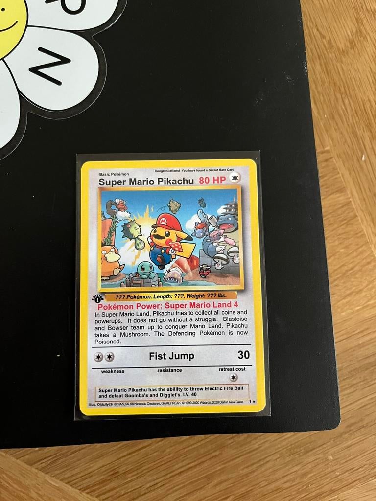 Mario pikachu fan art, Ophalen of Verzenden, Zo goed als nieuw