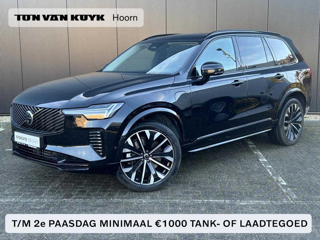 Volvo XC90 2.0 T8 Plug-in hybrid AWD Ultra Dark Panorama dak, Gebruikt, 4 cilinders, 7 stoelen, Zwart
