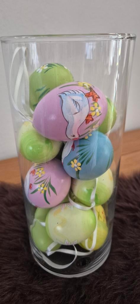 Paaseieren met vaas., Ophalen, Overige kleuren, Glas, Minder dan 50 cm