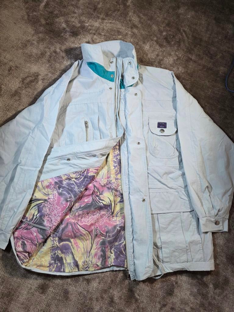 Marcel Claire vintage windbreaker met print, Kleding | Heren, Ophalen of Verzenden, Zo goed als nieuw, Overige kleuren, Vintage