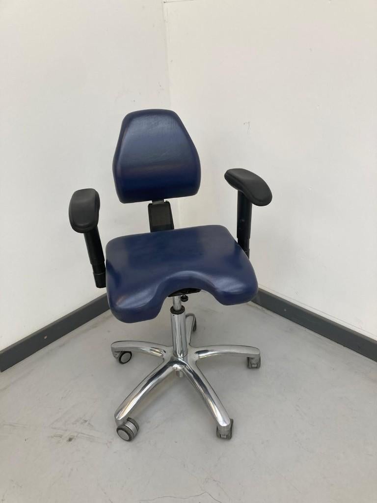 Bureaustoel BQE Quality Ergonomics Comfort Medical4,  blue, Huis en Inrichting, Bureaustoelen, Ophalen, Blauw, Zo goed als nieuw