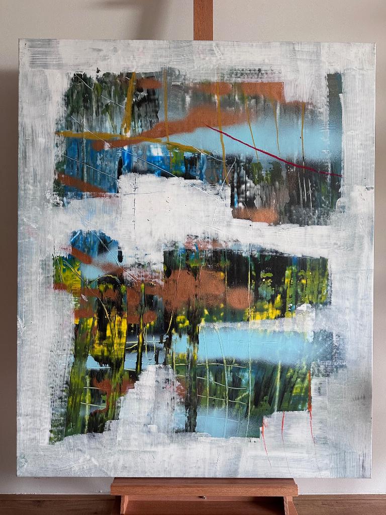 Masaki Kazushi schilderij abstract, Ophalen