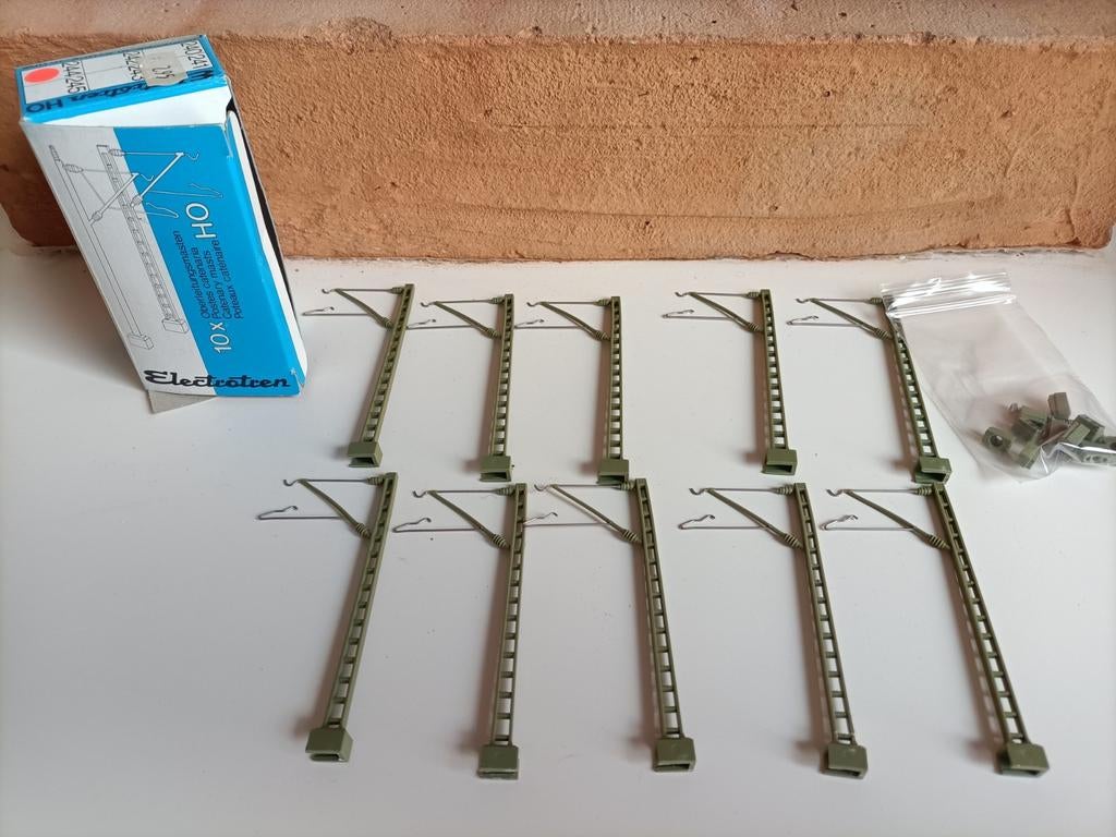 40 Electrotren bovenleidingsmasten H0-trein nr 244, Ophalen of Verzenden, Gelijkstroom of Wisselstroom, Overige merken