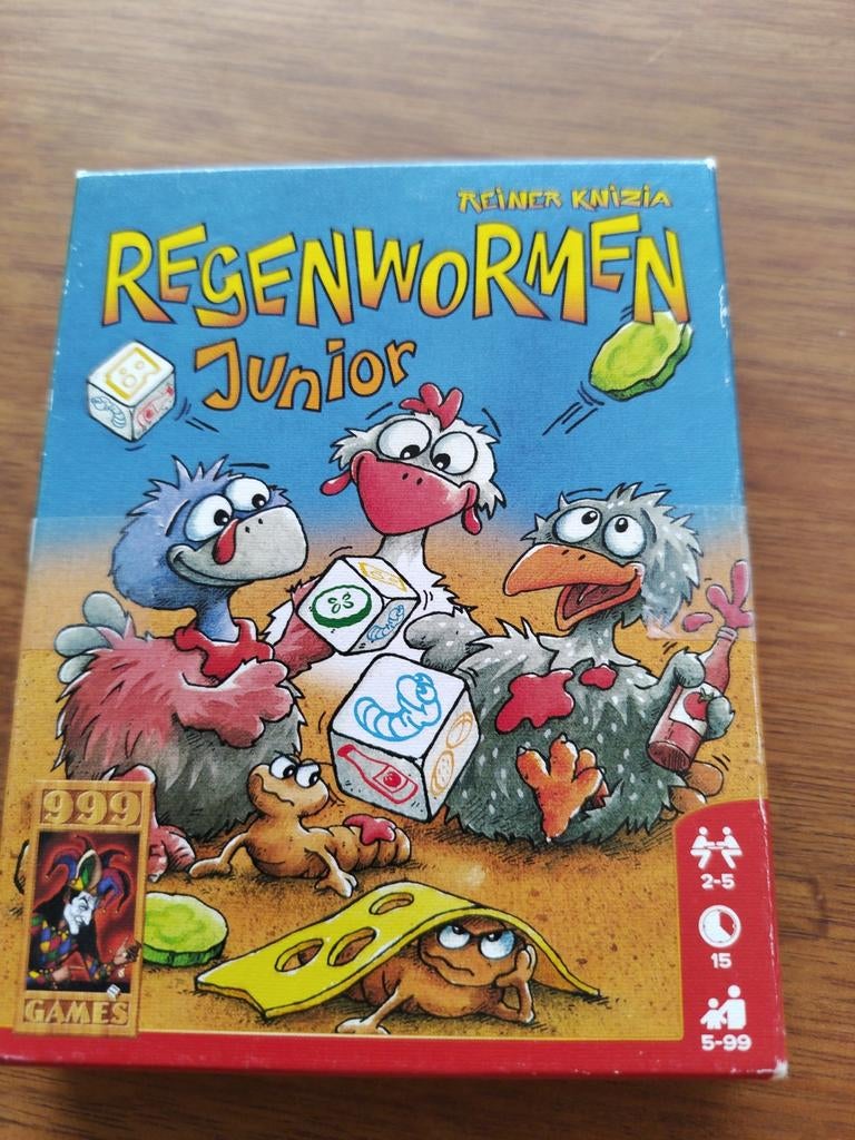 Regenwormen junior, Hobby en Vrije tijd, Gezelschapsspellen | Kaartspellen, Ophalen of Verzenden