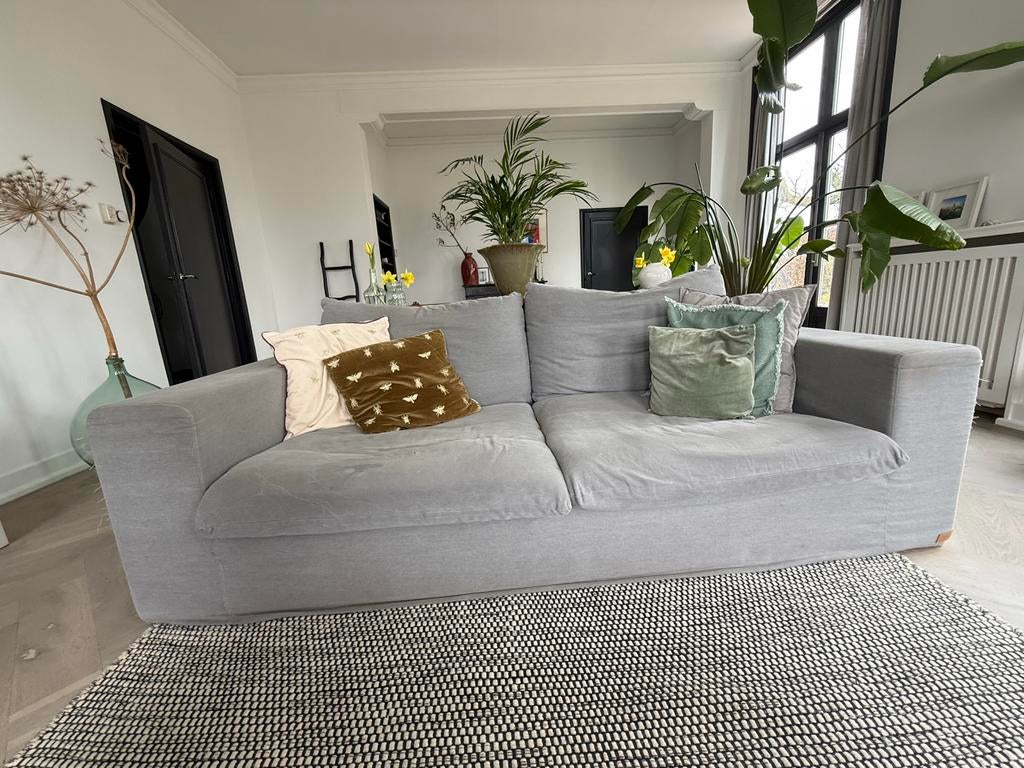 Muisgrijze SissyBoy bank en loveseat, Huis en Inrichting, Banken | Bankstellen, Gebruikt, Rechte bank, Driepersoons, 200 tot 250 cm