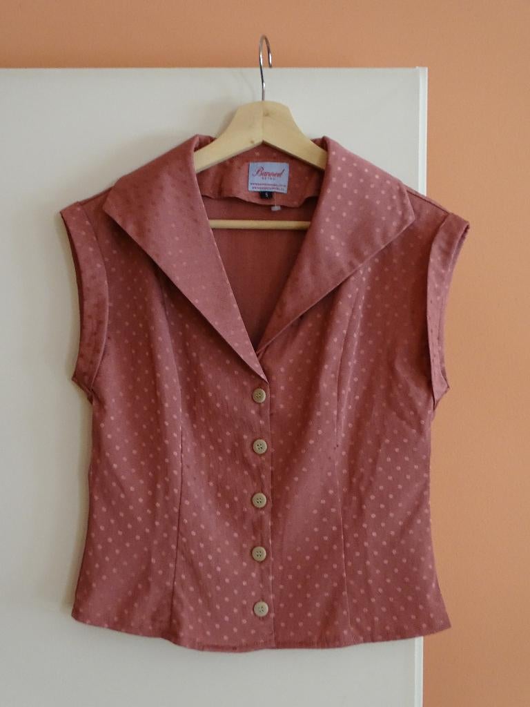 Banned Retro top donkerroze maat S, Ophalen of Verzenden, Roze, Banned Retro, Zo goed als nieuw