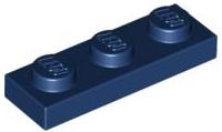 Lego plaatjes 1x3 donker blauw 5 stuks (new), Ophalen of Verzenden, Nieuw, Losse stenen, Lego