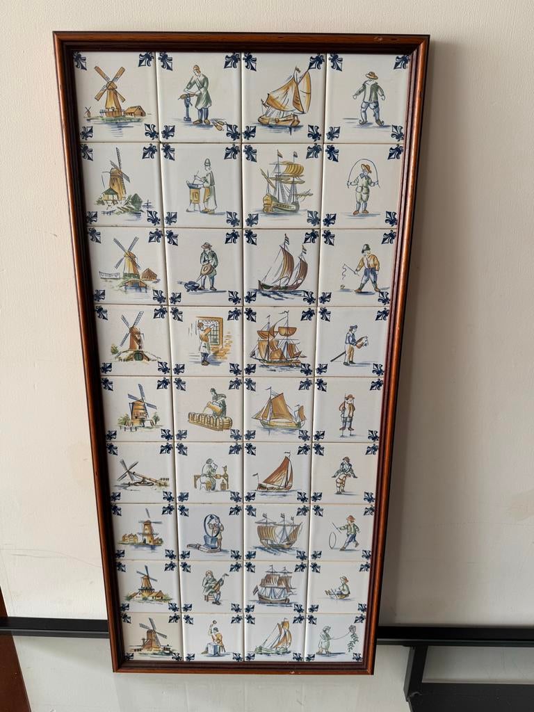 Complete ingelijste verzameling KLM business class tegeltjes, Ophalen