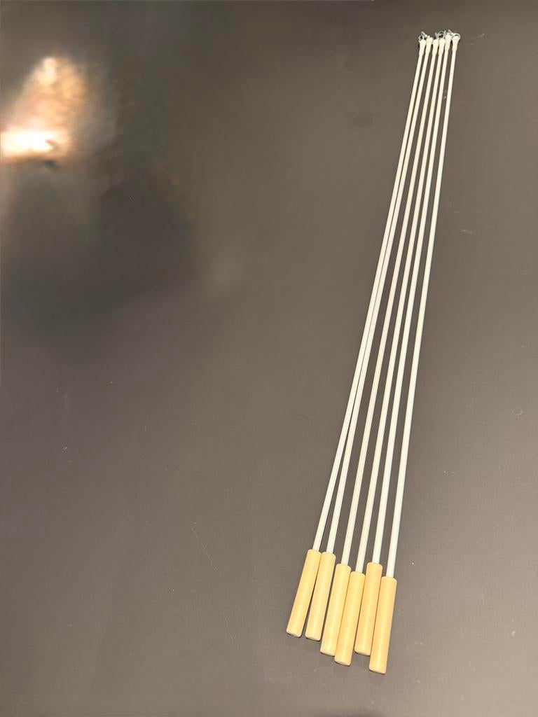 6 Trekstangen voor Gordijnen - Wit met Handvat, Huis en Inrichting, Ophalen, Minder dan 50 cm, Gebruikt, Wit