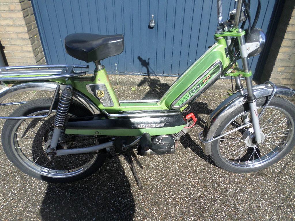 peugeot 103 sp, Fietsen en Brommers, Brommers | Oldtimers, Overige merken, Maximaal 45 km/u, Ophalen of Verzenden, 50 cc