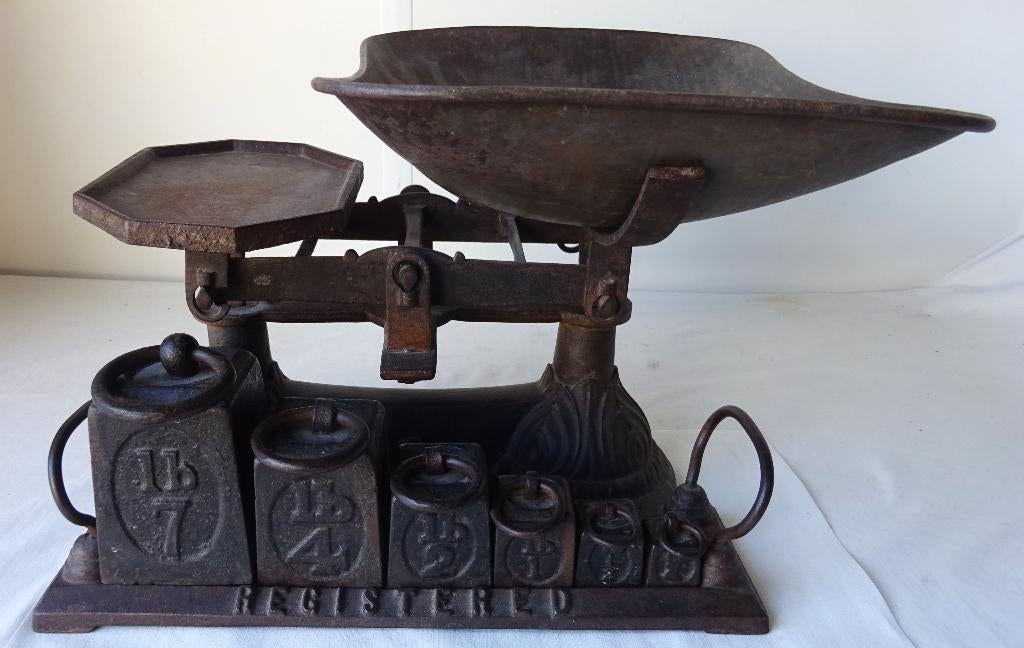 Zeldzame antieke Winkel weegschaal +/- 1850 19e eeuw, Ophalen of Verzenden