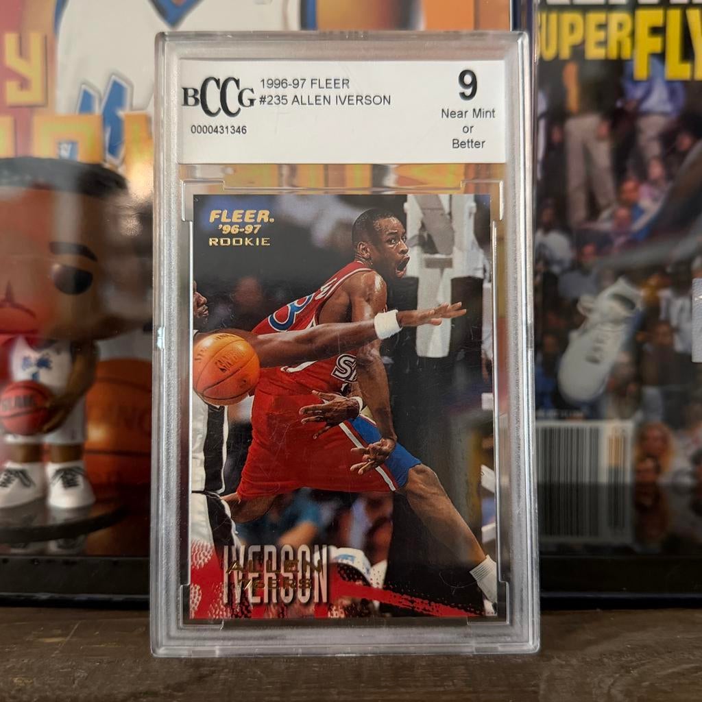 Allen Iverson Fleer RC 76ers basketbal card cards vintage, Ophalen of Verzenden, Zo goed als nieuw, Plaatje