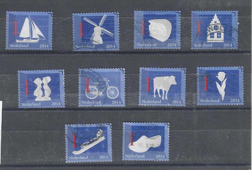 3140-3149 ICONEN VAN NEDERLAND COMPLEET 2014, Ophalen of Verzenden, Na 1940, Gestempeld