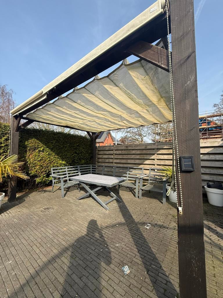 Pergola met schaduwdoek, Tuin en Terras, Overkappingen, Ophalen, Gebruikt, Overige typen