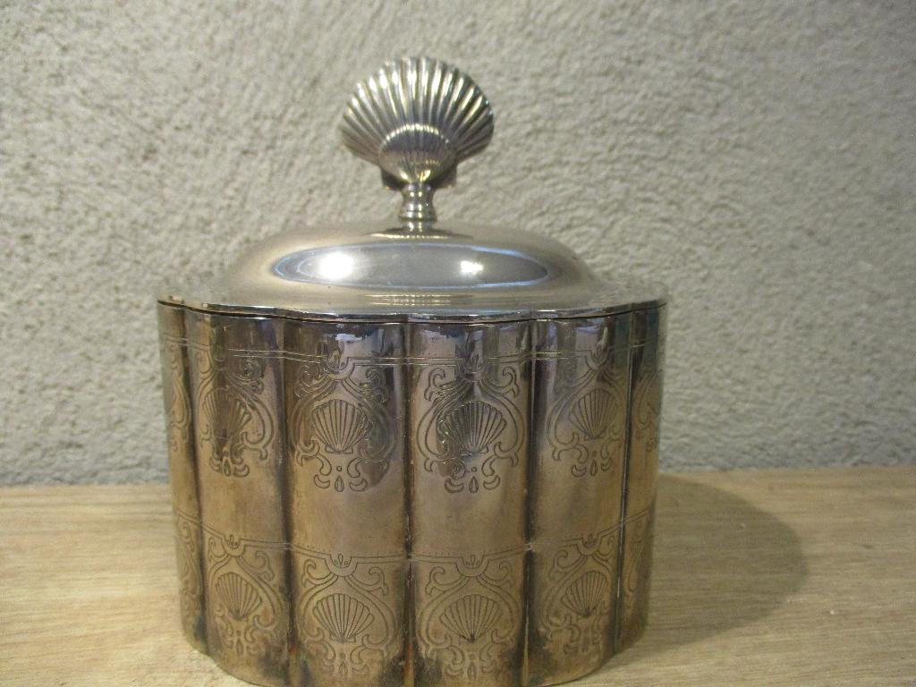 Verzilverd doosje met deksel theedoos of juwelendoos, Ophalen of Verzenden