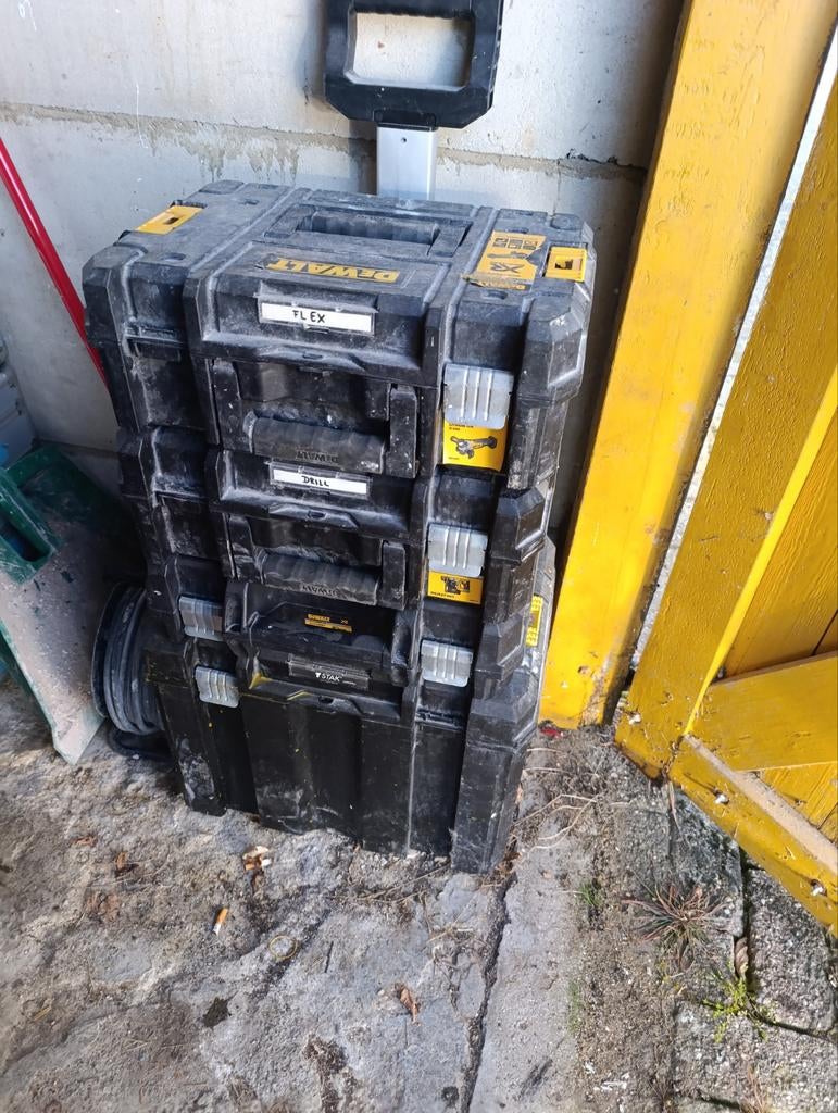 Grote partij (defecte) gereedschappen & DeWalt TSTAK koffers, Ophalen, Gebruikt