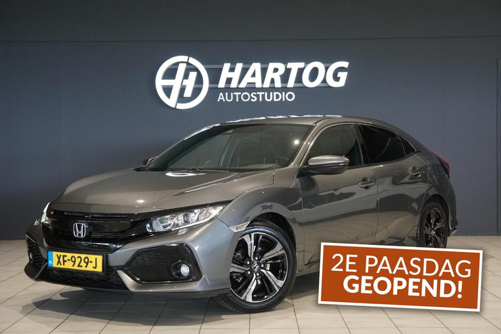 Honda Civic 1.0 i-VTEC Elegance + APPLE CARPLAY / TREKHAAK, Stof, Gebruikt, Euro 6, Adaptive Cruise Control