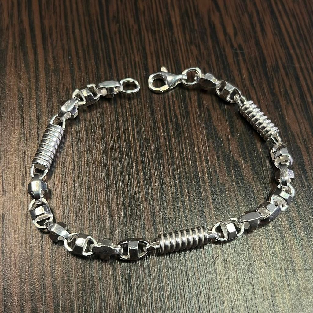 Zilveren armband prachtig schakel massief Monte Carlo, Ophalen of Verzenden, Nieuw, Goud