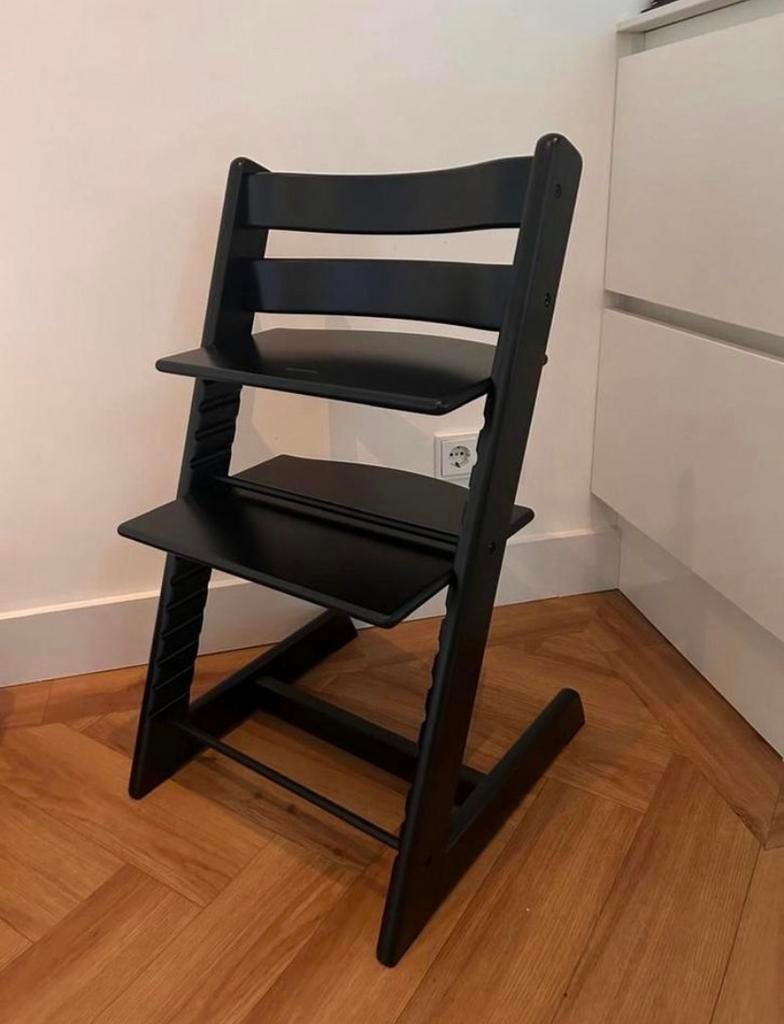 Stokke Tripp Trapp | Mat zwart | Nieuw model | Topstaat, Ophalen, Zo goed als nieuw, Meegroeistoel