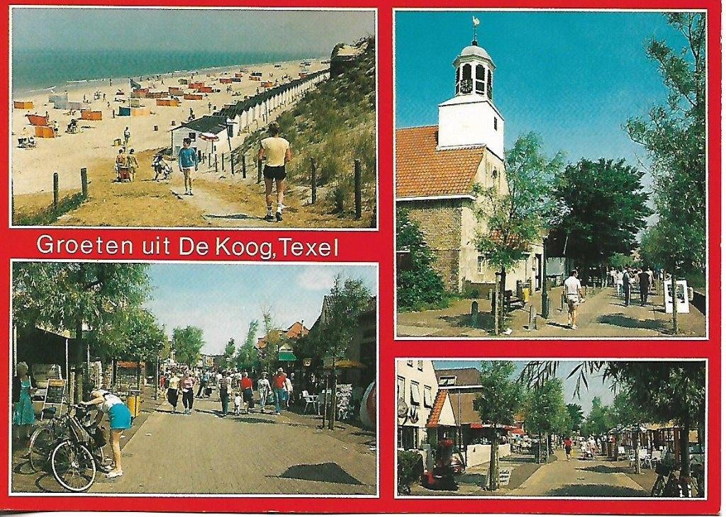 Texel- -4-luik, De Koog., Verzenden, 1980 tot heden, Gelopen, Waddeneilanden
