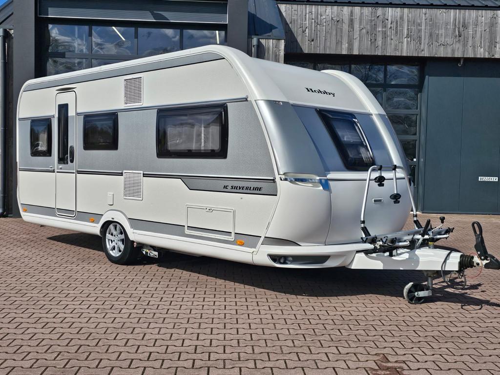 Hobby 495 UL De Luxe IC-Silverline | Enkele bedden | Mover |, Caravans en Kamperen, Caravans, Koelkast, Rondzit, Hobby, Bedrijf