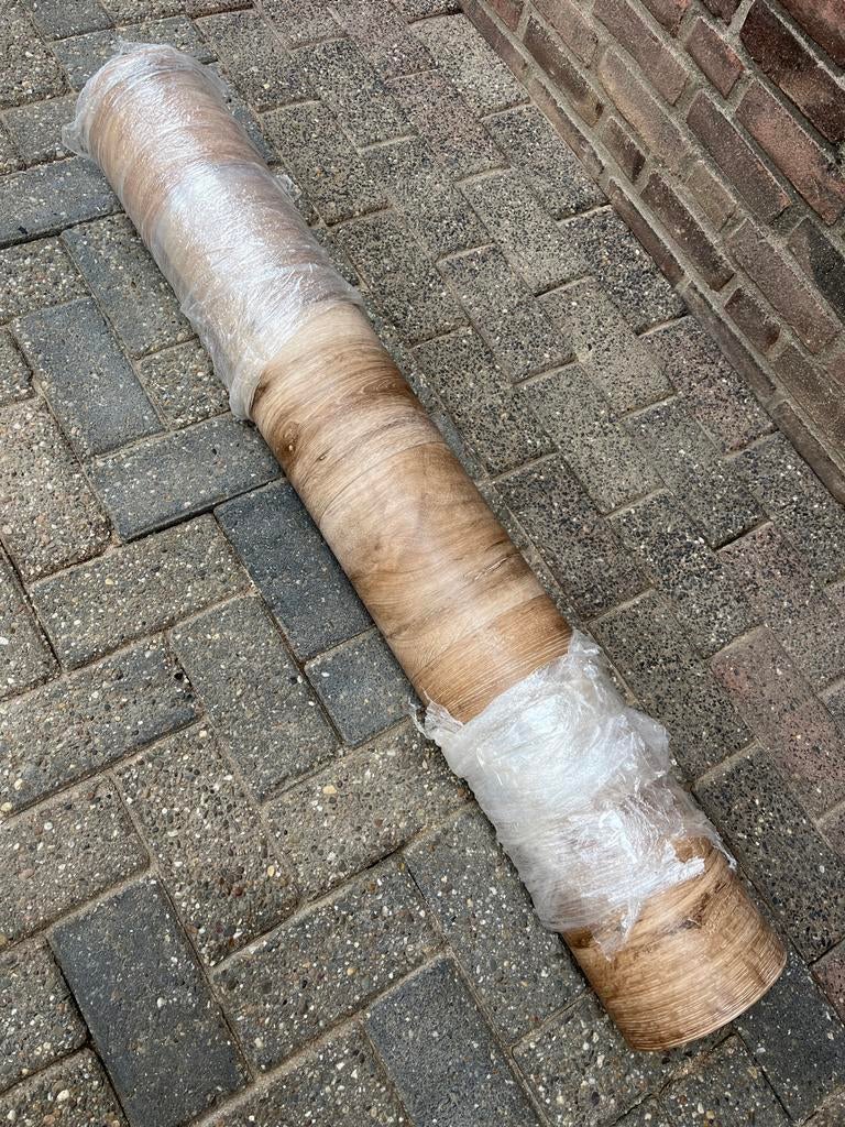 Vinyl / Zeil / PVC op rol 1,2x4,5 mtr - Houtlook, Ophalen, Bruin, Nieuw, Minder dan 10 m²