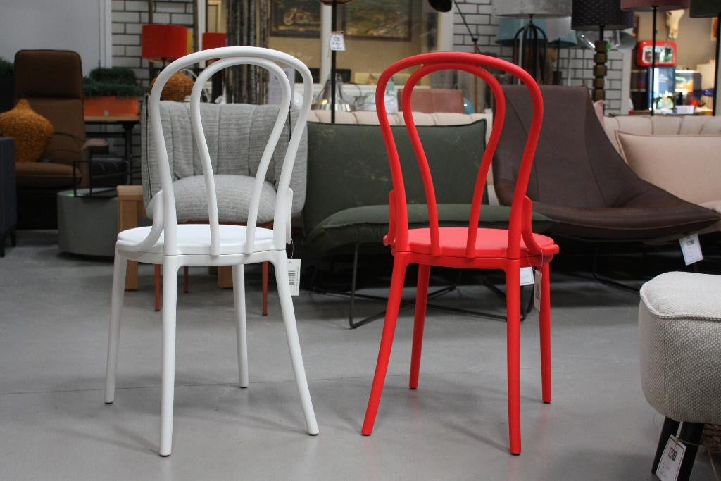 Hippe tuinstoelen terrasstoel Bistro terras horeca rood wit, Ophalen, Nieuw