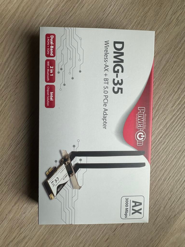 DMG-35 Wireless-AX + BT 5.0 PCIe Adapter, Computers en Software, Netwerkkaarten, Ophalen of Verzenden, Nieuw, Intern